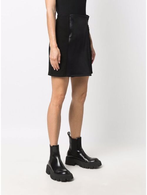 Givenchy padlock-detail panelled miniskirt