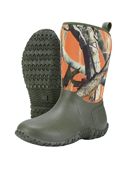 Women's Rubber Garden Boots Waterproof Insulated Yard Gardening Shoes Mid Height for Muck Mud Working Outdoor