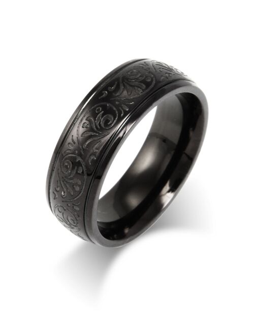 Eves's jewelry Eve's Jewelry Men's Stainless Steel Carved Design Ring