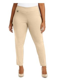 Plus Size Tummy-Control Pull-On Skinny Pants, Created for Macy's