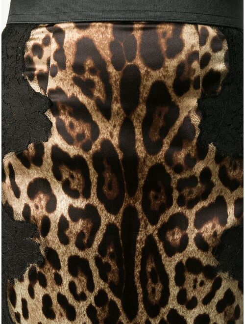 Dolce & Gabbana leopard-print pencil skirt