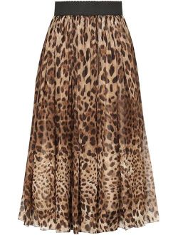 leopard-print skirt