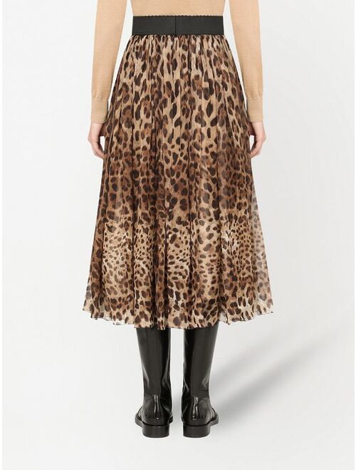 Dolce & Gabbana leopard-print skirt