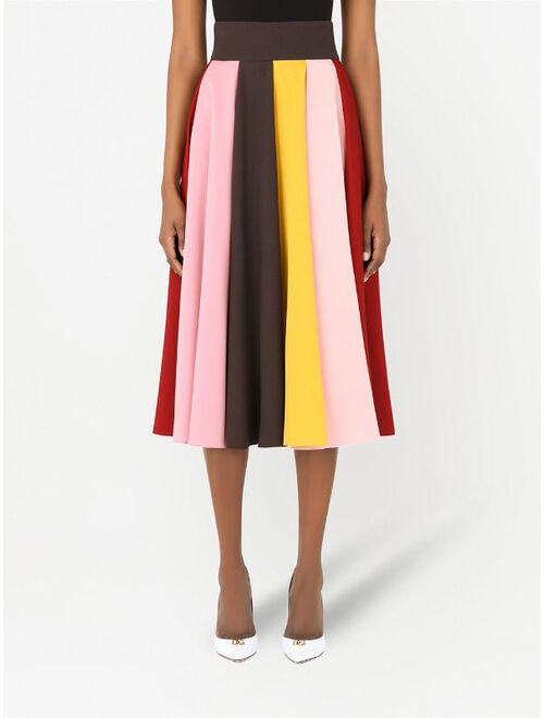Dolce & Gabbana colour block midi skirt