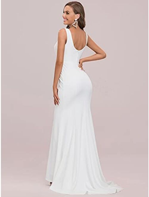 Ever-Pretty Women's Mermaid Sweep Train Long Wedding Dresses for Bride 90274