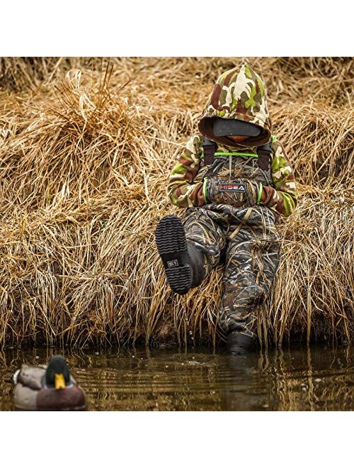 HISEA Kids Chest Waders for Toddler & Children Neoprene Youth Duck Hunting Waders for Kids Boys Girls with Insulated Boots