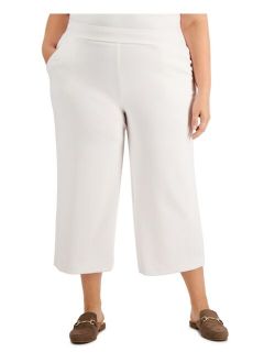 Plus Size Cropped Wide-Leg Pants, Created for Macy's