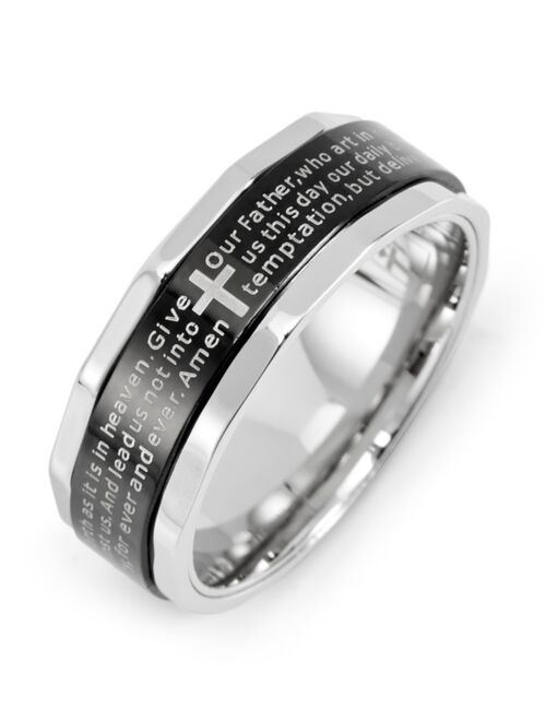 Eves's jewelry Eve's Jewelry Men's Stainless Steel Lord's Prayer Spinner Ring