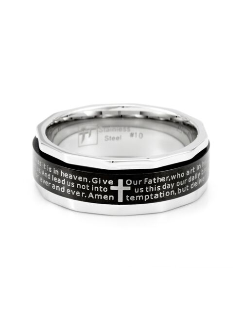 Eves's jewelry Eve's Jewelry Men's Stainless Steel Lord's Prayer Spinner Ring