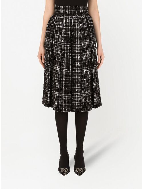 Dolce & Gabbana tweed A-line skirt