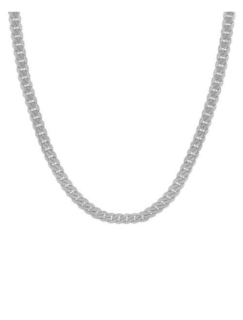 Eves's jewelry Eve's Jewelry Men's Stainless Steel Flat Curb Chain Necklace