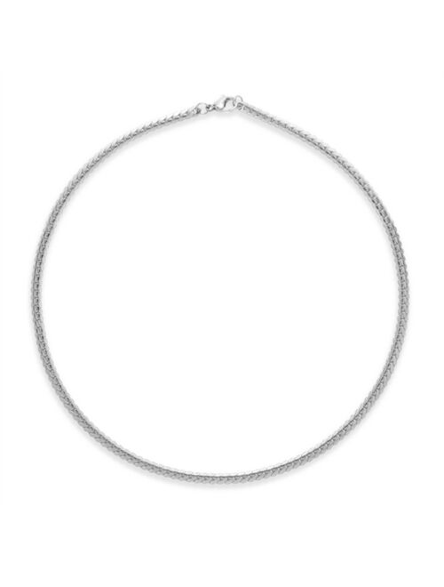 Eves's jewelry Eve's Jewelry Men's Stainless Steel Flat Curb Chain Necklace
