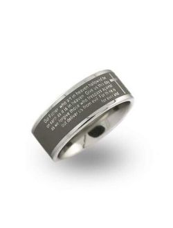 Eve's Jewelry Men's Lord's Prayer Ring
