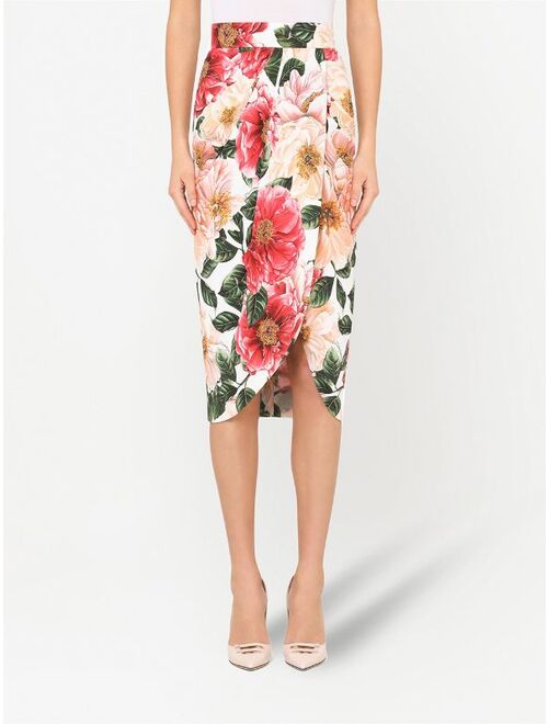 Dolce & Gabbana floral print pencil skirt