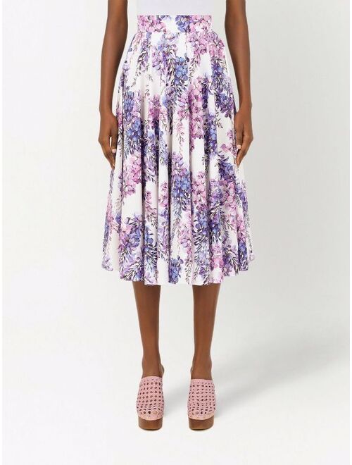 Dolce & Gabbana high-waisted floral-print skirt