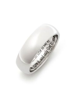 Eve's Jewelry Men's Stainless Steel Bereavement Prayer Ring