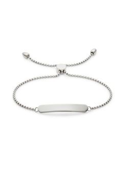 Eve's Jewelry Men's Engravable Stainless Steel Adjustable Bracelet
