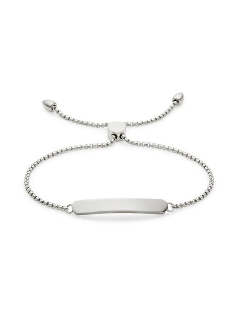 Eves's jewelry Eve's Jewelry Men's Engravable Stainless Steel Adjustable Bracelet