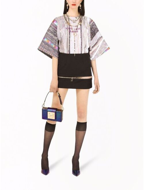 Dolce & Gabbana zip-detail A-line skirt