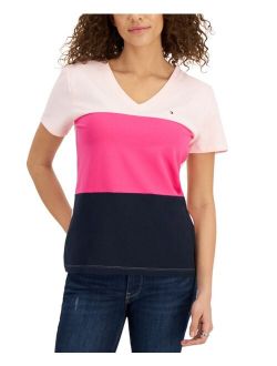 Colorblocked V-Neck T-Shirt