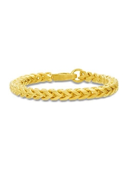 Textured Stainless Steel Twisted Curb Chain Bracelet For Men