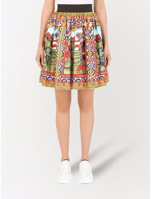 Dolce & Gabbana graphic-print A-line skirt