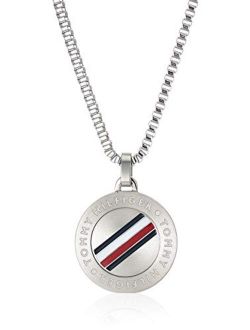 Men's Jewelry Stainless Steel TH Logo Dog Tag Necklace, Color: Silver (Model: 2790212)