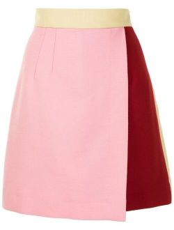 colour-block high-waisted skirt