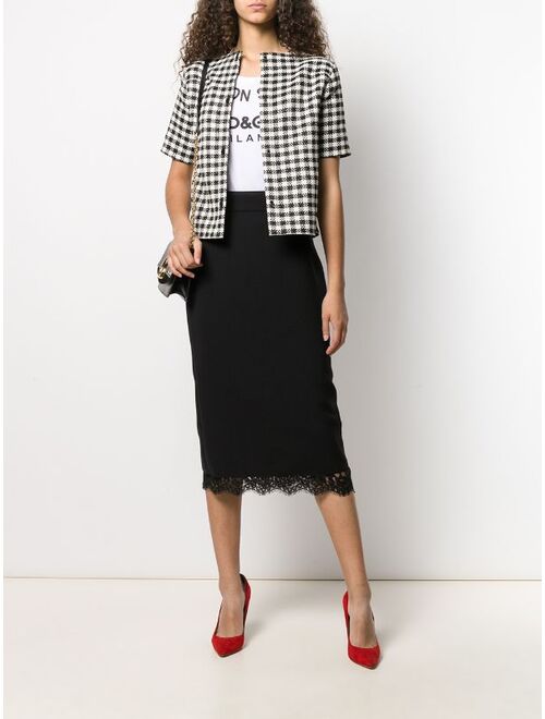 Dolce & Gabbana basket weave midi skirt