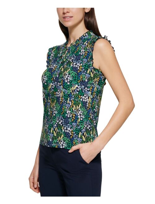Tommy Hilfiger Printed Ruffled Top