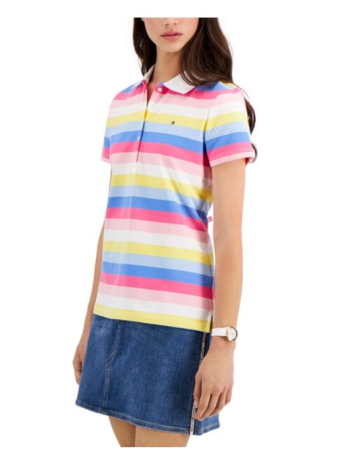 Tommy Hilfiger Printed Striped Polo Top