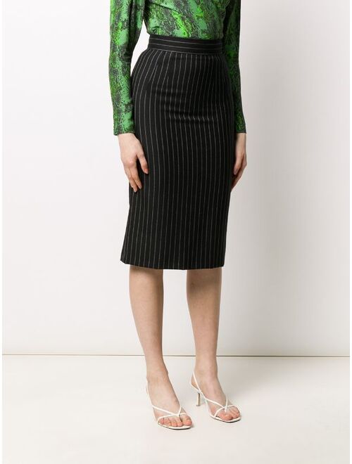 Dolce & Gabbana pinstriped fitted midi skirt