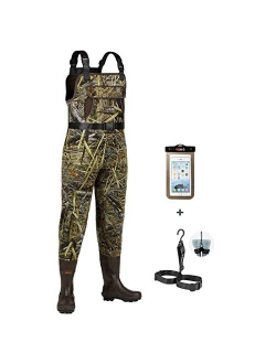Neoprene Chest Waders Leopard Print Duck Hunting Waders for Women with Boots Waterproof Insulated Fishing Waders