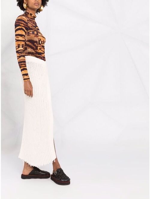 Balmain knitted wrap skirt