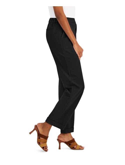 Alfani Petite Cuffed Straight-Leg Pants, Created for Macy's