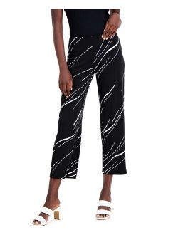 Petite Printed Pull-On Cropped Pants, Created for Macy's