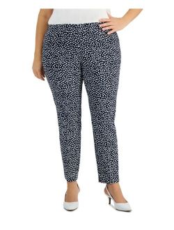 Plus Size Printed Tummy-Control Pants, Created for Macy's