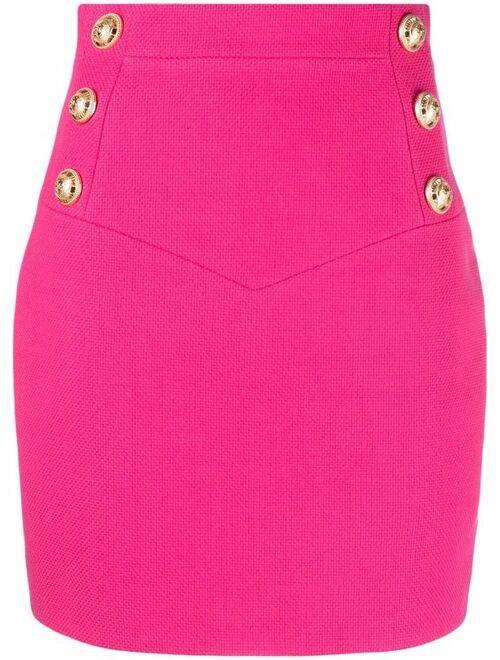 Balmain button detail mini skirt