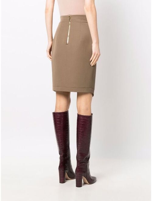 Balmain asymmetric high-waisted skirt