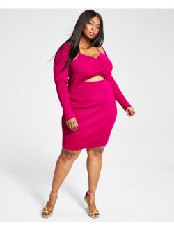 Plus Size Cutout Sweater Dress, Created for Macy's