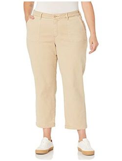 Women's Size Plus Straight Ankle Chino Pant