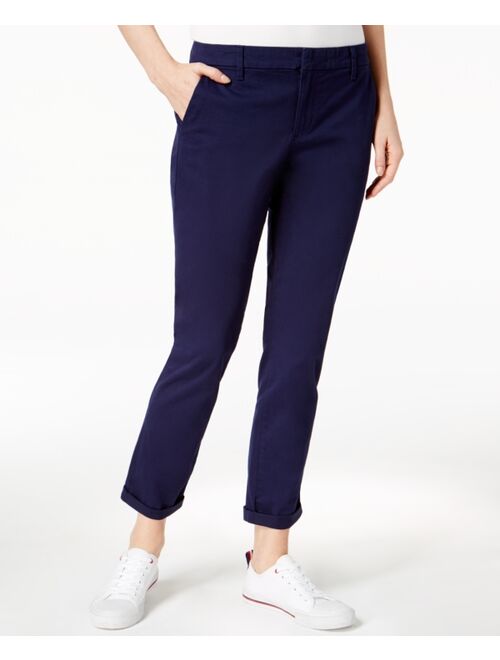Tommy Hilfiger TH Flex Cuffed Chino Straight-Leg Pants, Created for Macy's