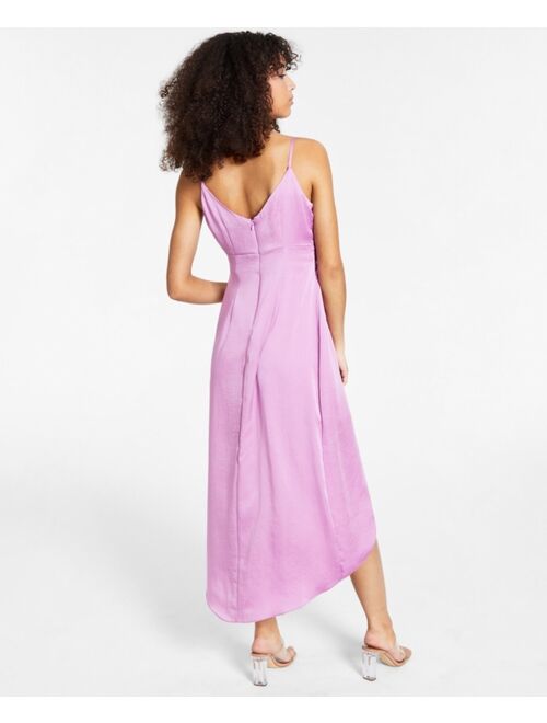 Bar III Twist-Front Slip Dress, Created for Macy's