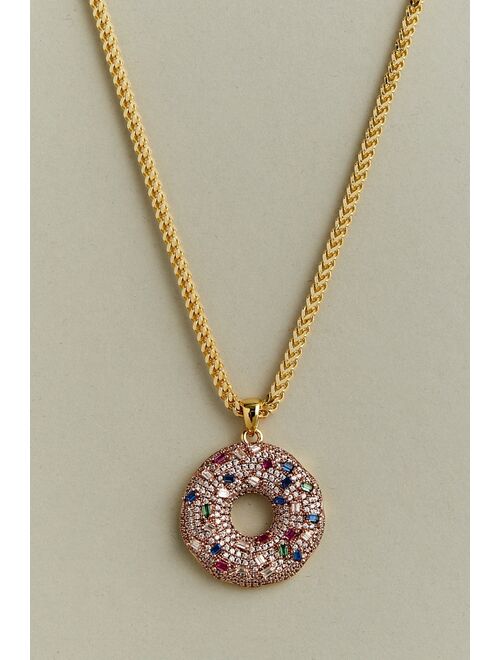 Urban outfitters King Ice CZ Donut Necklace