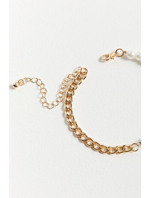 Urban Outfitters Pearl & Chain Bracelet