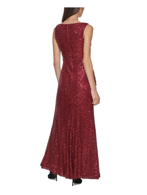 Vince Camuto Sequin Cowlneck Gown
