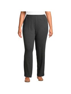 Plus Size Lands' End Sport Knit High-Waist Pull-On Pants