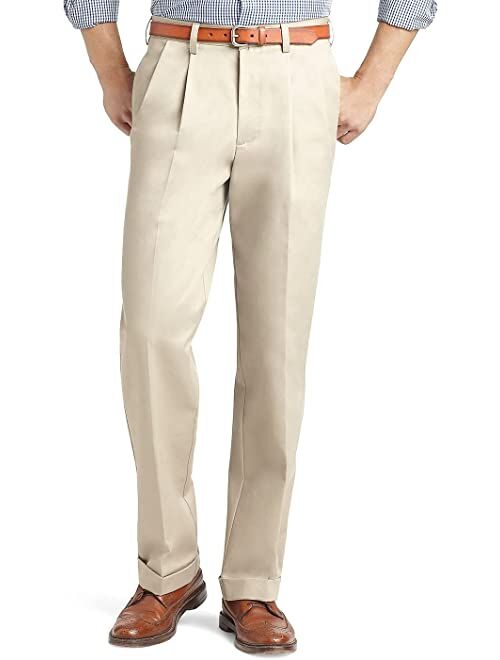 IZOD Men's Big & Tall Big and Tall American Chino Double Pleated Pant