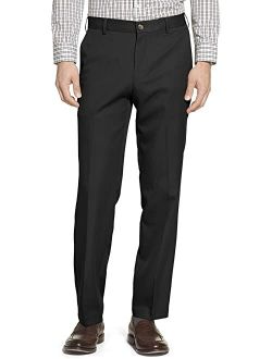 Men's Flat Front Straight Fit Solid Dress Pant
