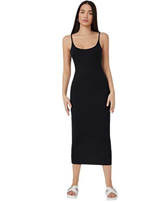 SheIn Women's Sleeveless Strappy Bodycon Pencil Plain Casual Long Maxi Cami Dress